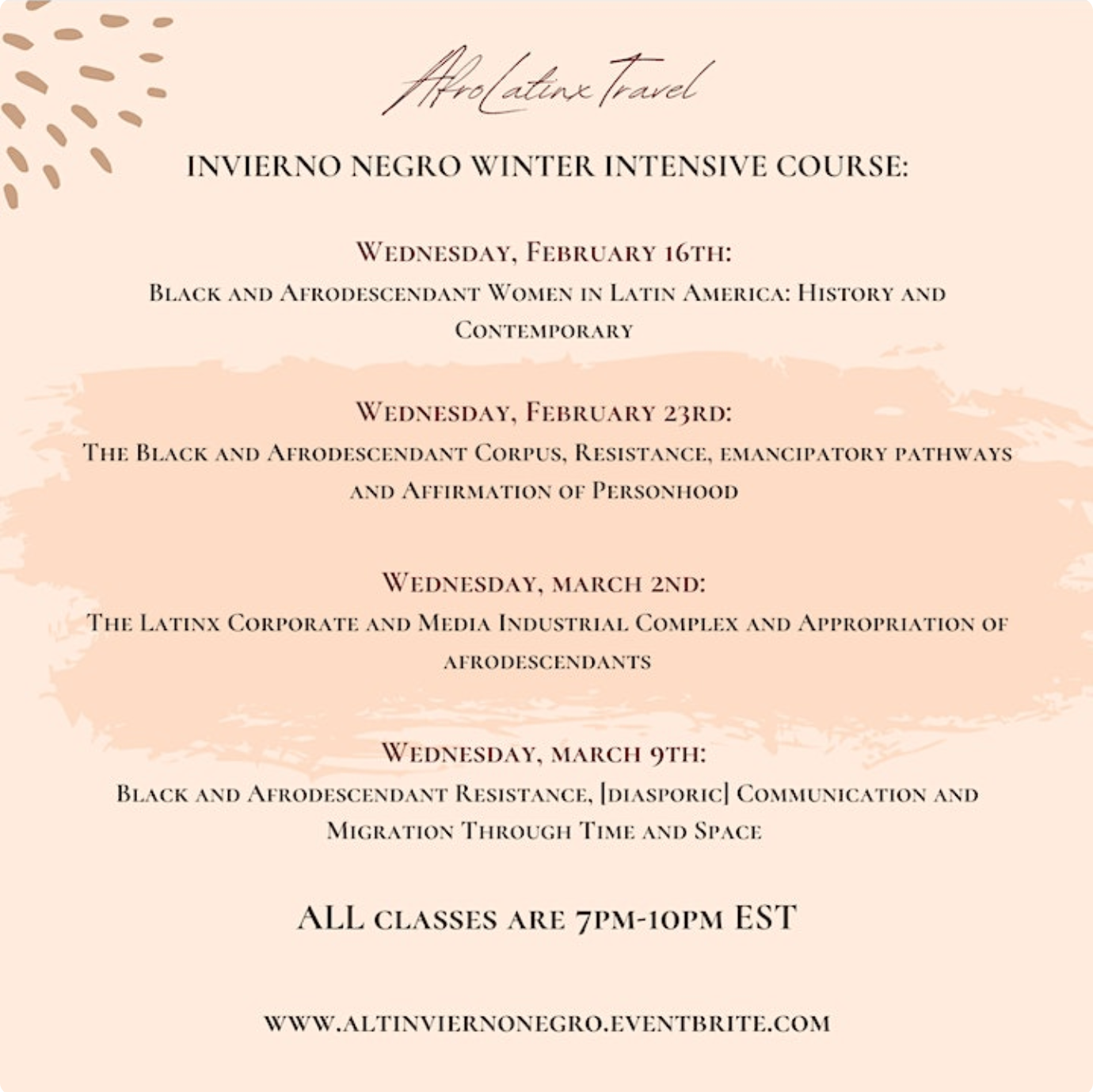 WINTER INTENSIVE: Invierno Negro - 12hr Course - February 2022